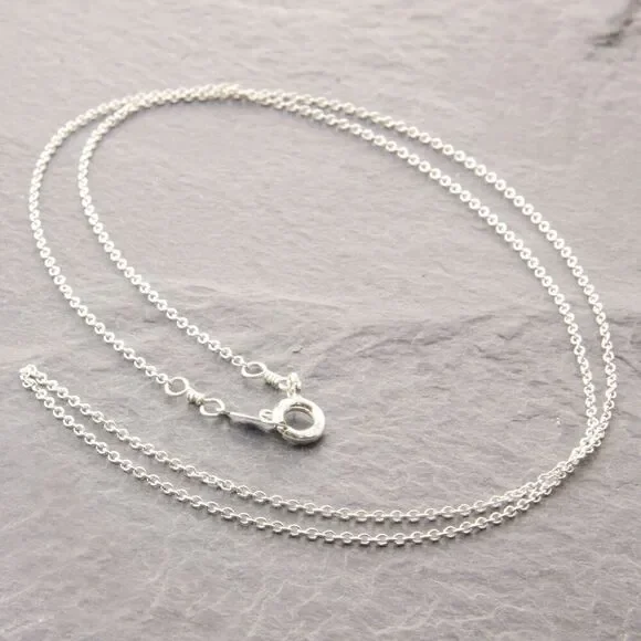 22" Sterling Silver Dainty Necklace (#4-3760-1sd-sp) by Megu's Attic - Picture 6 of 7